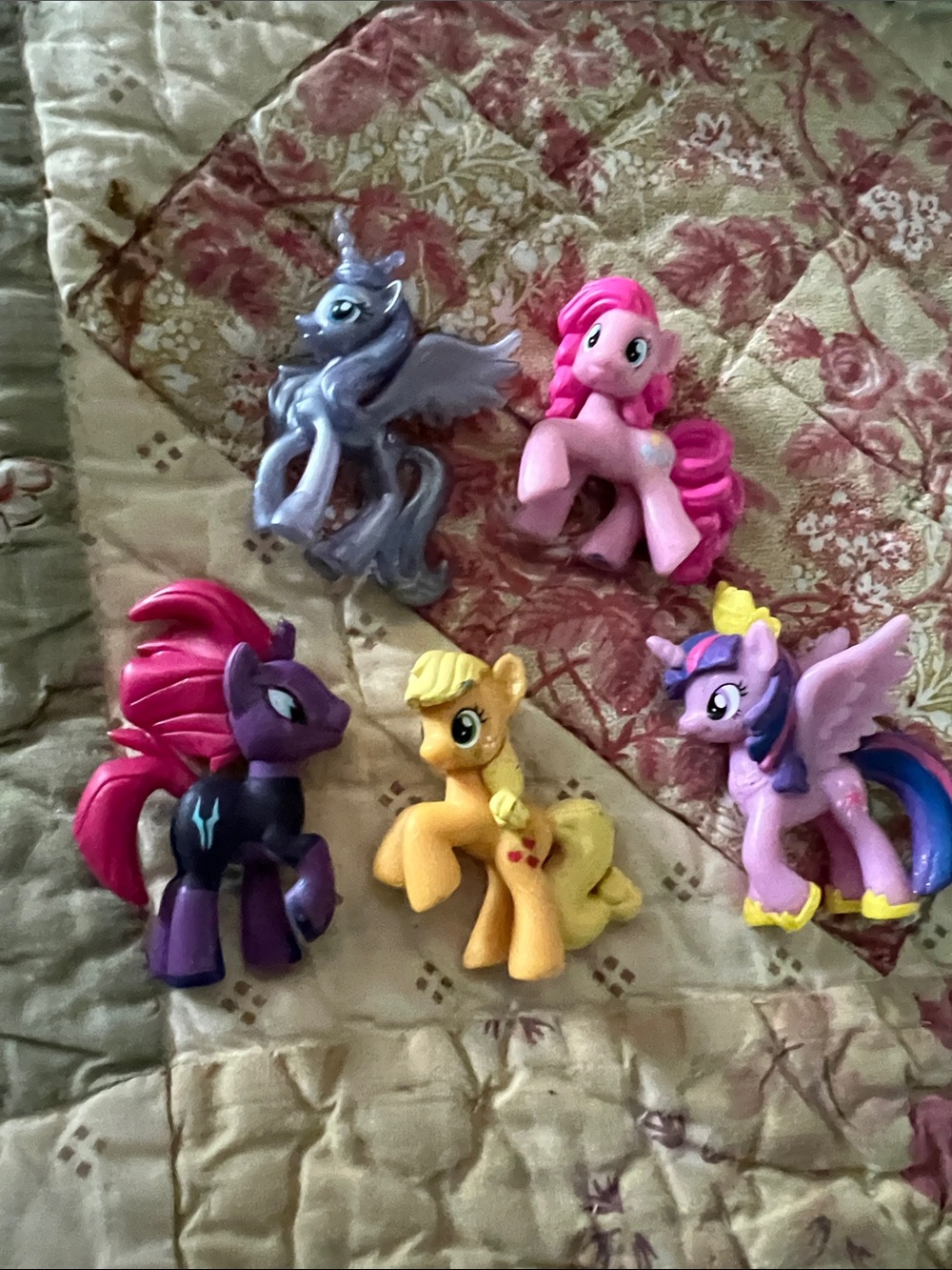 My Little Pony Figures - Pink, Purple, Yellow, Gray